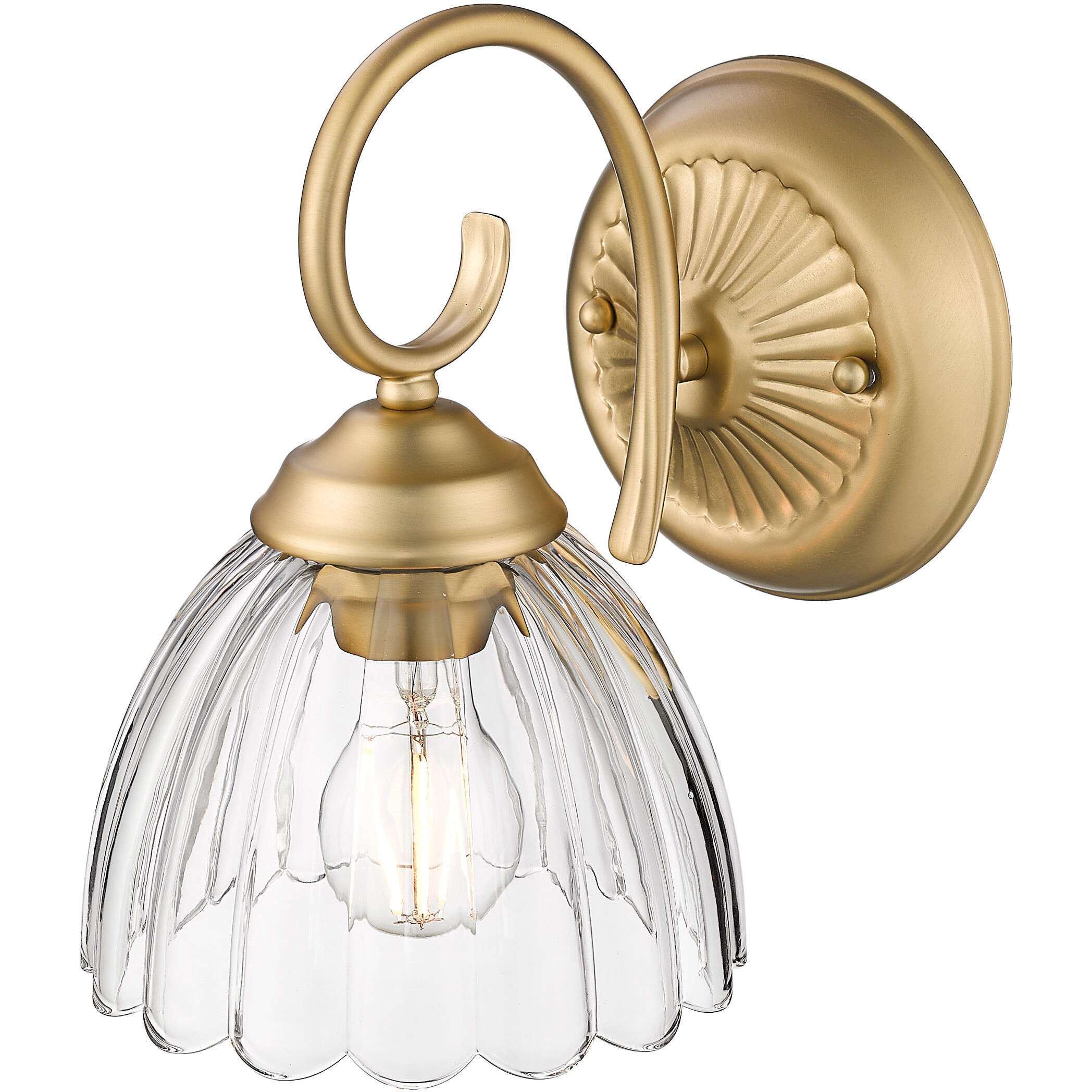 Audra 1 Light 6.88 inch Brushed Champagne Brass Wall Sconce Wall Light