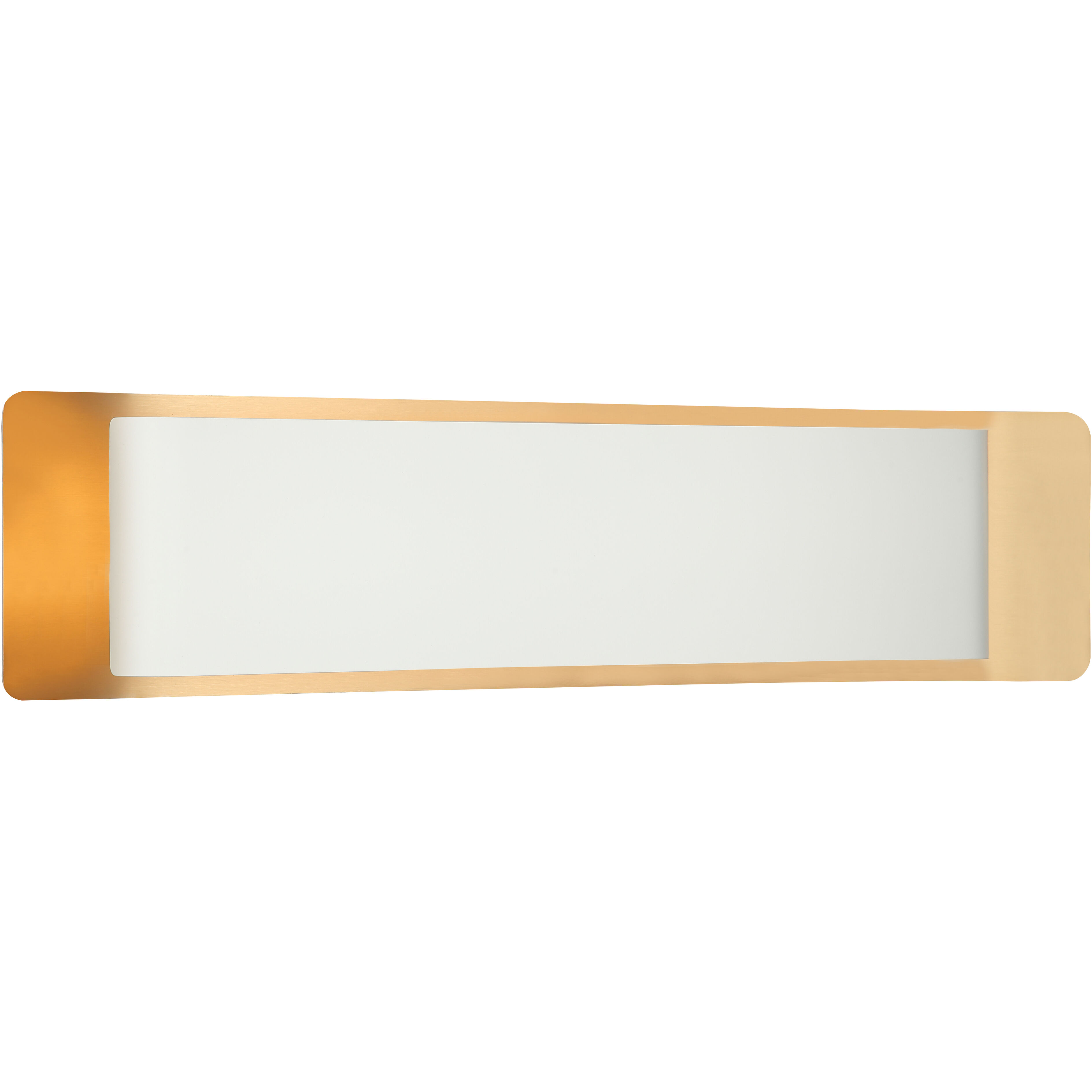 Kumilo LED 24 inch White and Aged Gold Brass Wall Sconce Wall Light