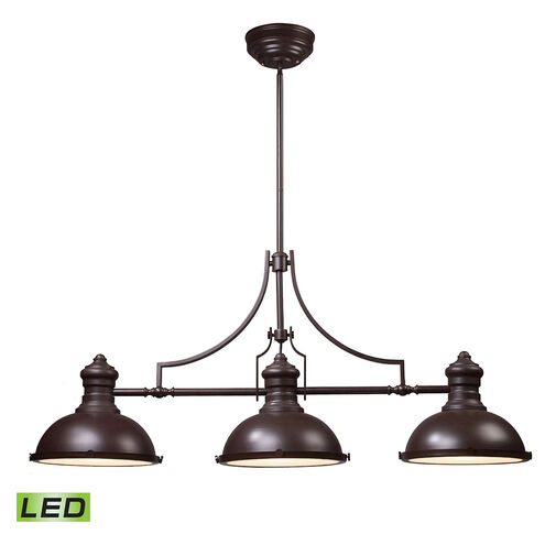 Sabrina LED 47 inch Oiled Bronze Linear Chandelier Ceiling Light