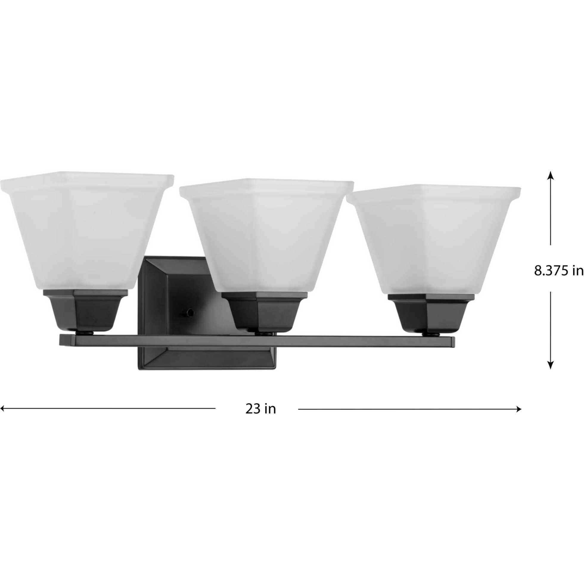 Clifton Heights 3 Light 23 inch Matte Black Bath Vanity Wall Light
