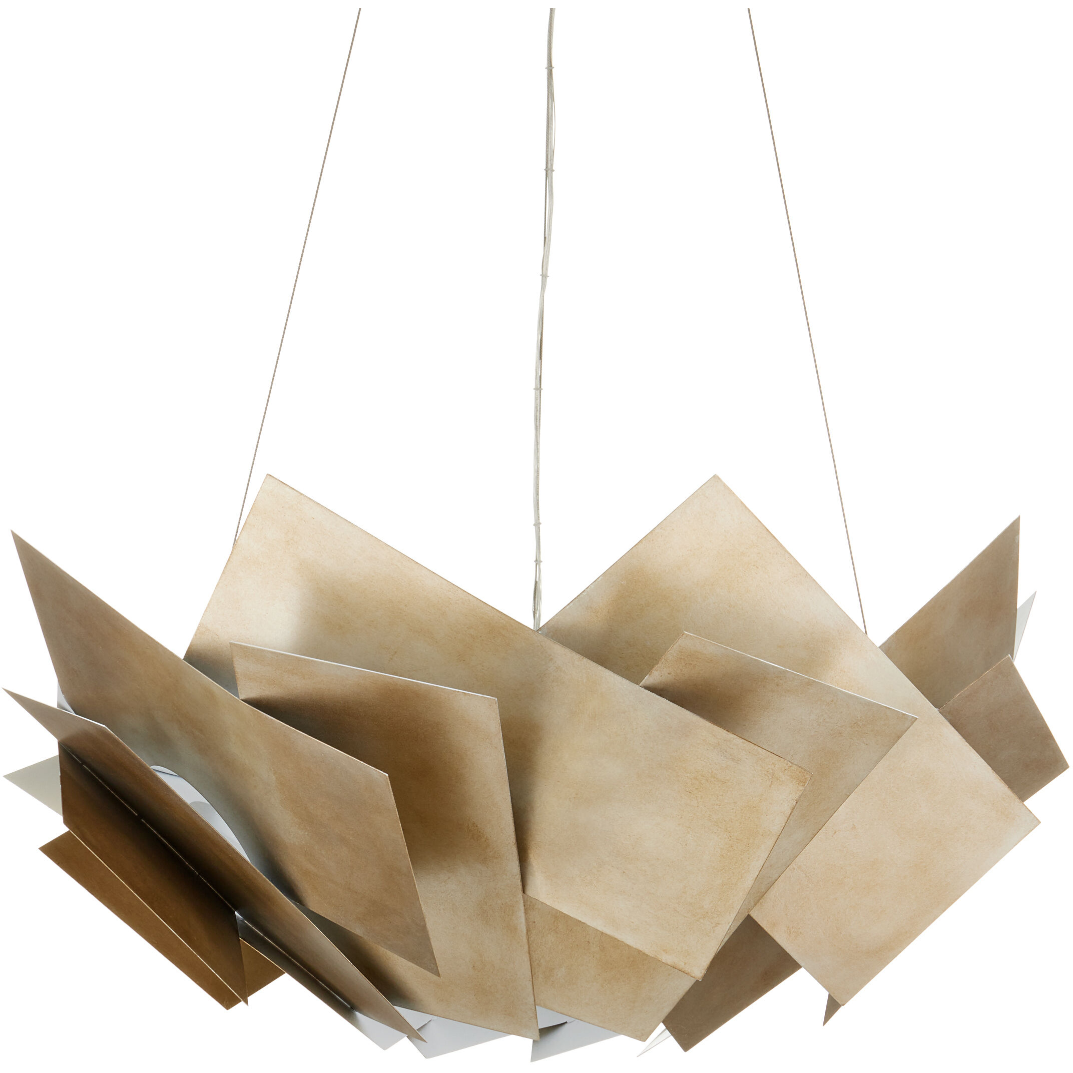 Artiste 3 Light 33 inch Silver Leaf Chandelier Ceiling Light