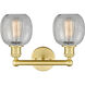 Belfast 2 Light 15 inch Satin Gold Bath Vanity Light Wall Light in Clear Crackle
