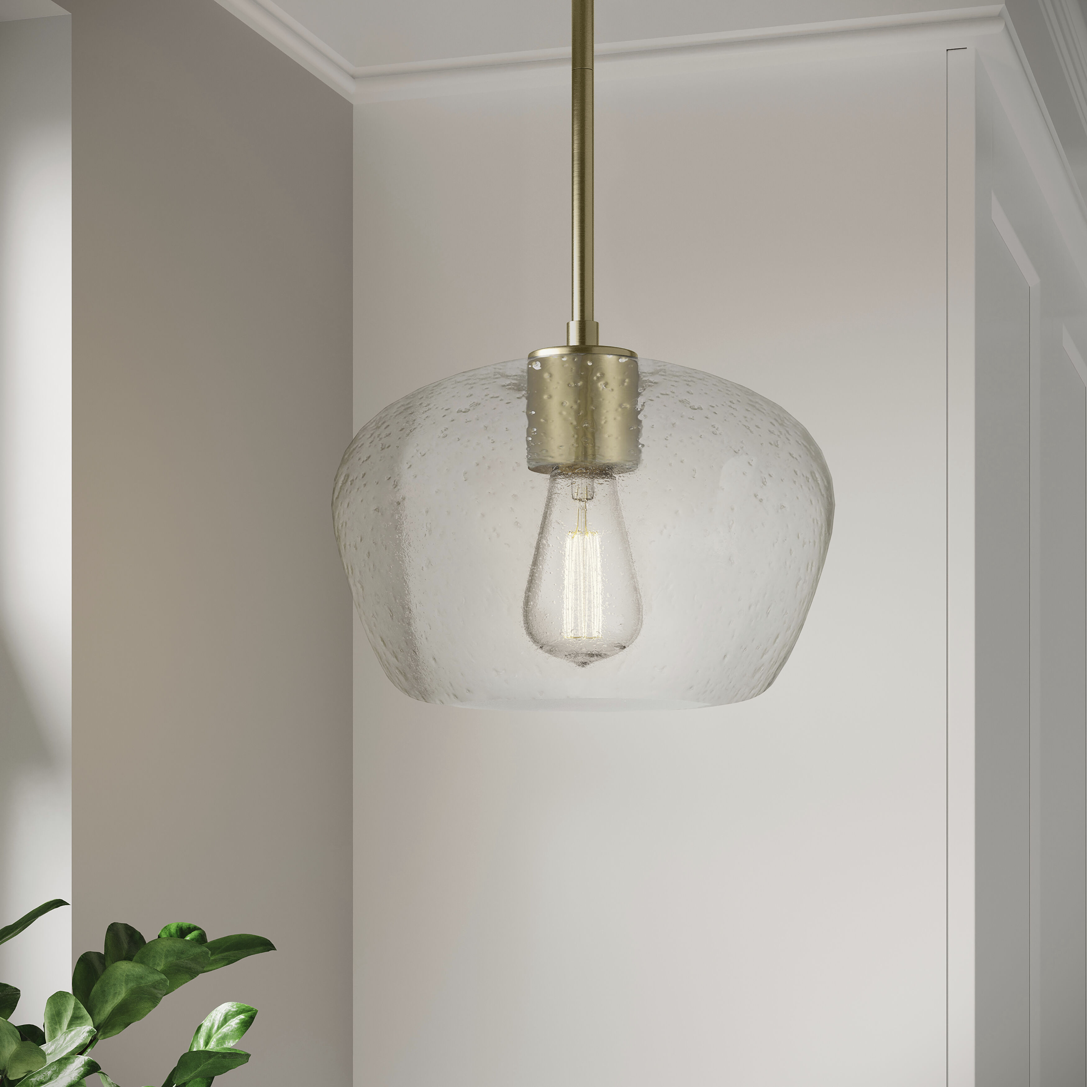 Pomari 1 Light 9.75 inch Vintage Brass Pendant Ceiling Light