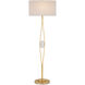Marlene 67.5 inch 150.00 watt Gold Leaf and White Marble Floor Lamp Portable Light