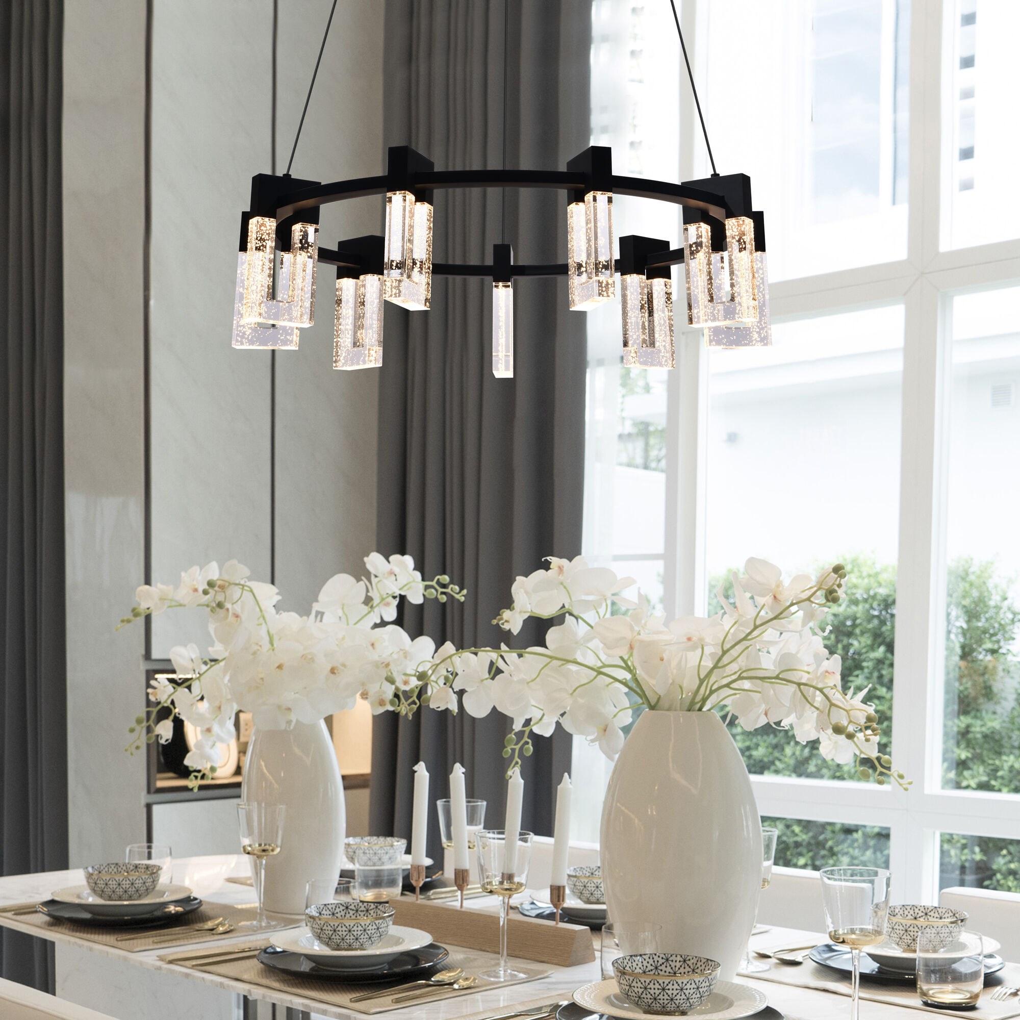 Artisan Collection/SORRENTO Series 27 inch Black Chandelier Ceiling Light