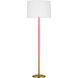 kate spade new york Monroe 61.88 inch 9.00 watt Burnished Brass with Coral Floor Lamp Portable Light in Burnished Brass / Coral