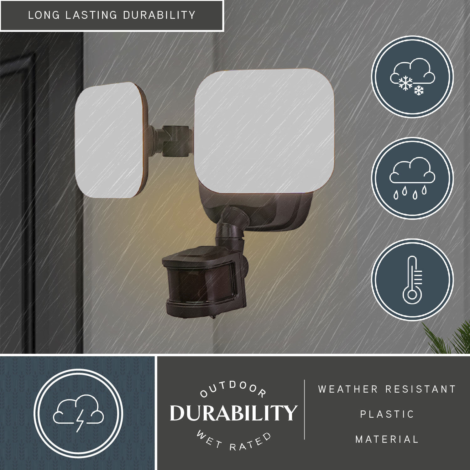 Theta LED 7.75 inch Bronze Outdoor Security in 2