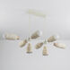 Pompeii 8 Light 49.5 inch Travertine and Oyster Linear Pendant Ceiling Light