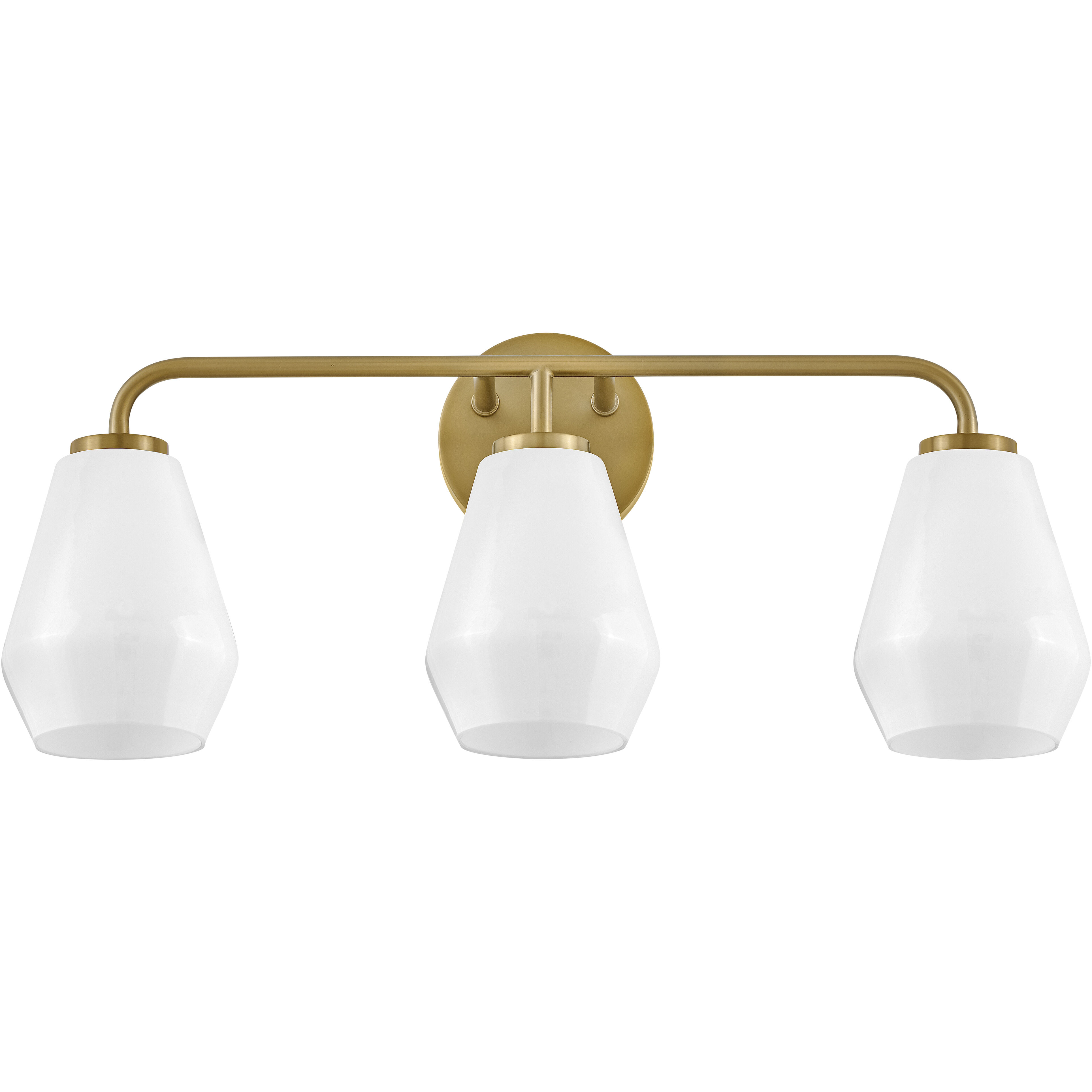 Gio LED 24 inch Lacquered Brass Bath Light Wall Light