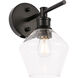 Gene 1 Light 6 inch Black Wall sconce Wall Light
