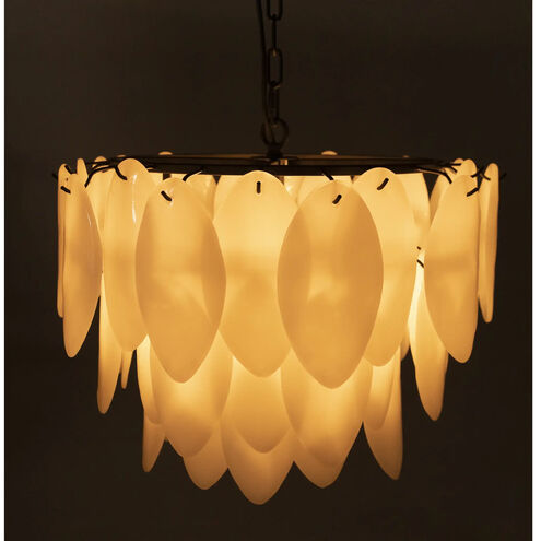 Lotus 4 Light 23 inch Matte Black Chandelier Ceiling Light, Medium