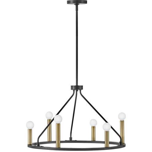 Lazlo LED 24.25 inch Black Chandelier Ceiling Light
