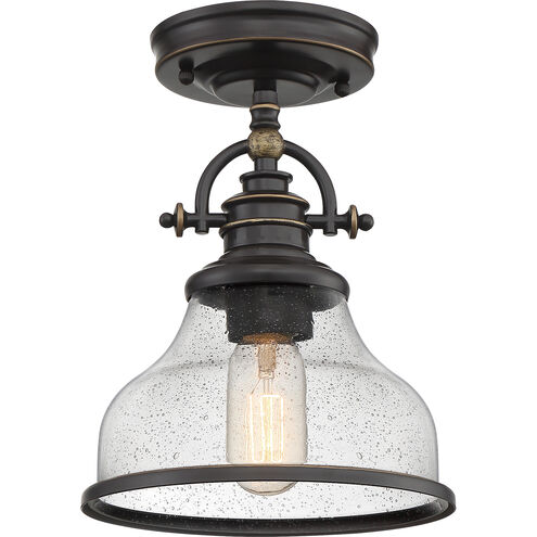 Grant 1 Light 8 inch Palladian Bronze Semi-Flush Mount Ceiling Light