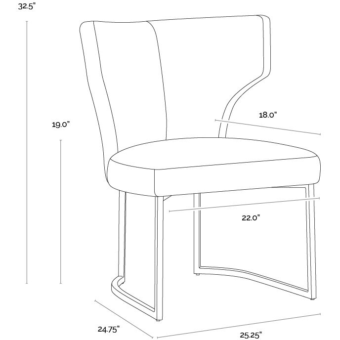 Willowdale Copenhagen Olive Dining Chair
