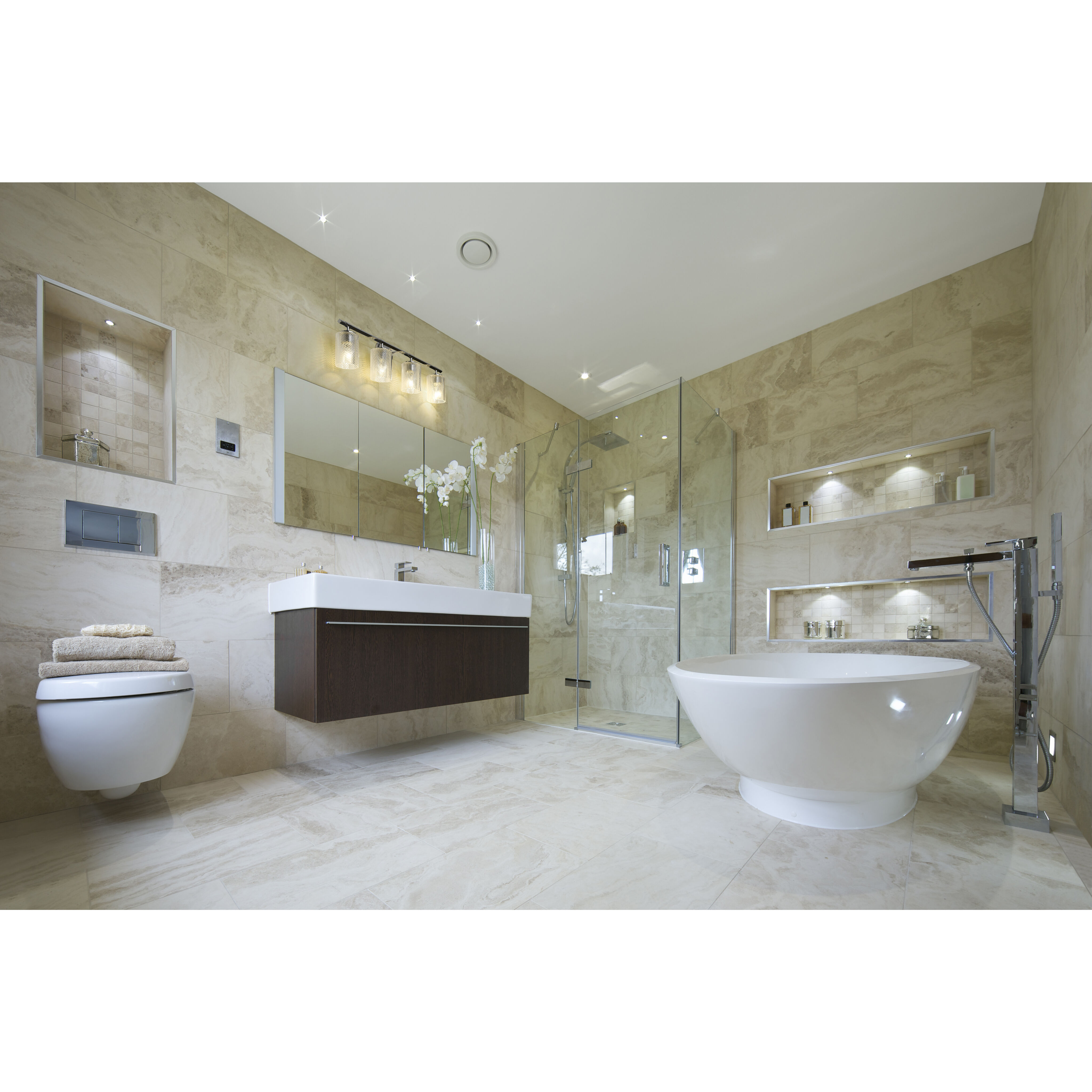 Dover Street 4 Light 33 inch Polished Nickel Vanity Wall Light