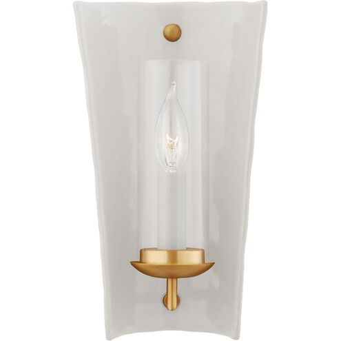 Chapman & Myers Downey 1 Light 6.5 inch White and Gild Reflector Sconce Wall Light, Small