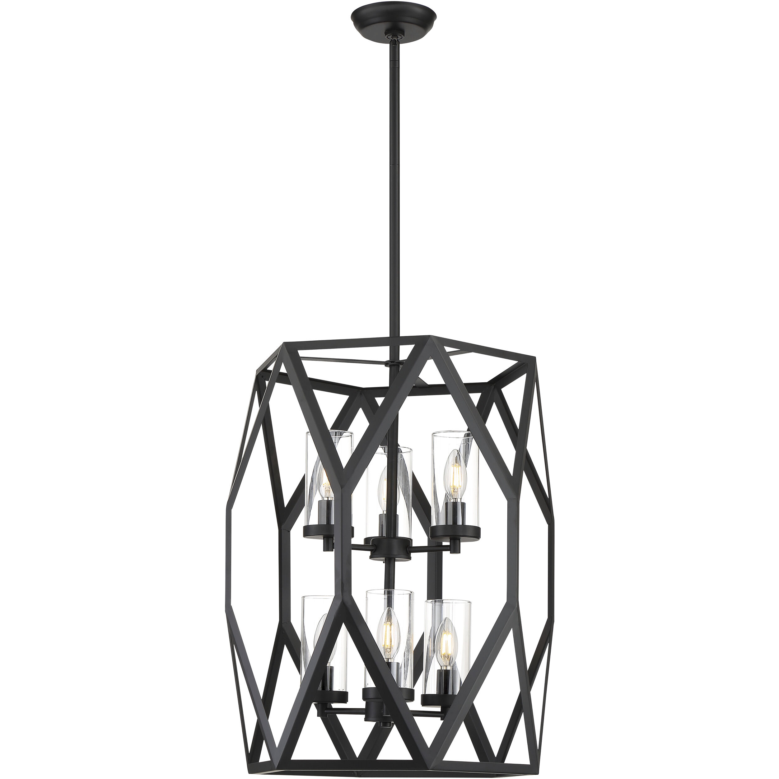 Zemi 6 Light 20 inch Black Pendant Ceiling Light