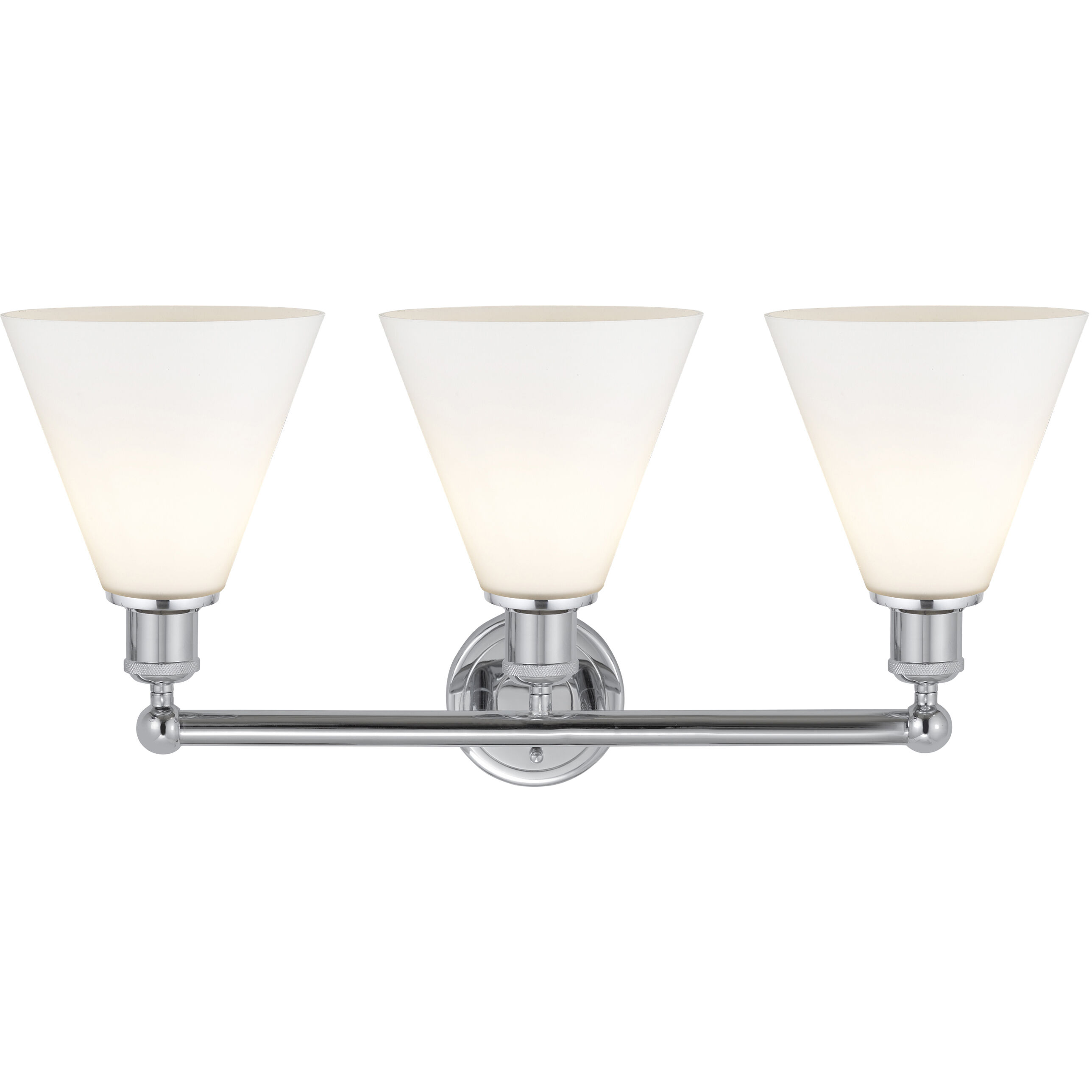 Berkshire 3 Light 26 inch Polished Chrome Bath Vanity Light Wall Light in Matte White