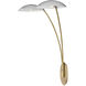 Glenn Sconce Wall Light in Heritage Brass with Chrome