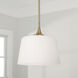Presley 1 Light 11.75 inch Aged Brass Semi-Flush Mount Ceiling Light, Convertible Dual Mount