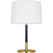 kate spade new york Monroe 27.13 inch 9.00 watt Burnished Brass with Navy Table Lamp Portable Light