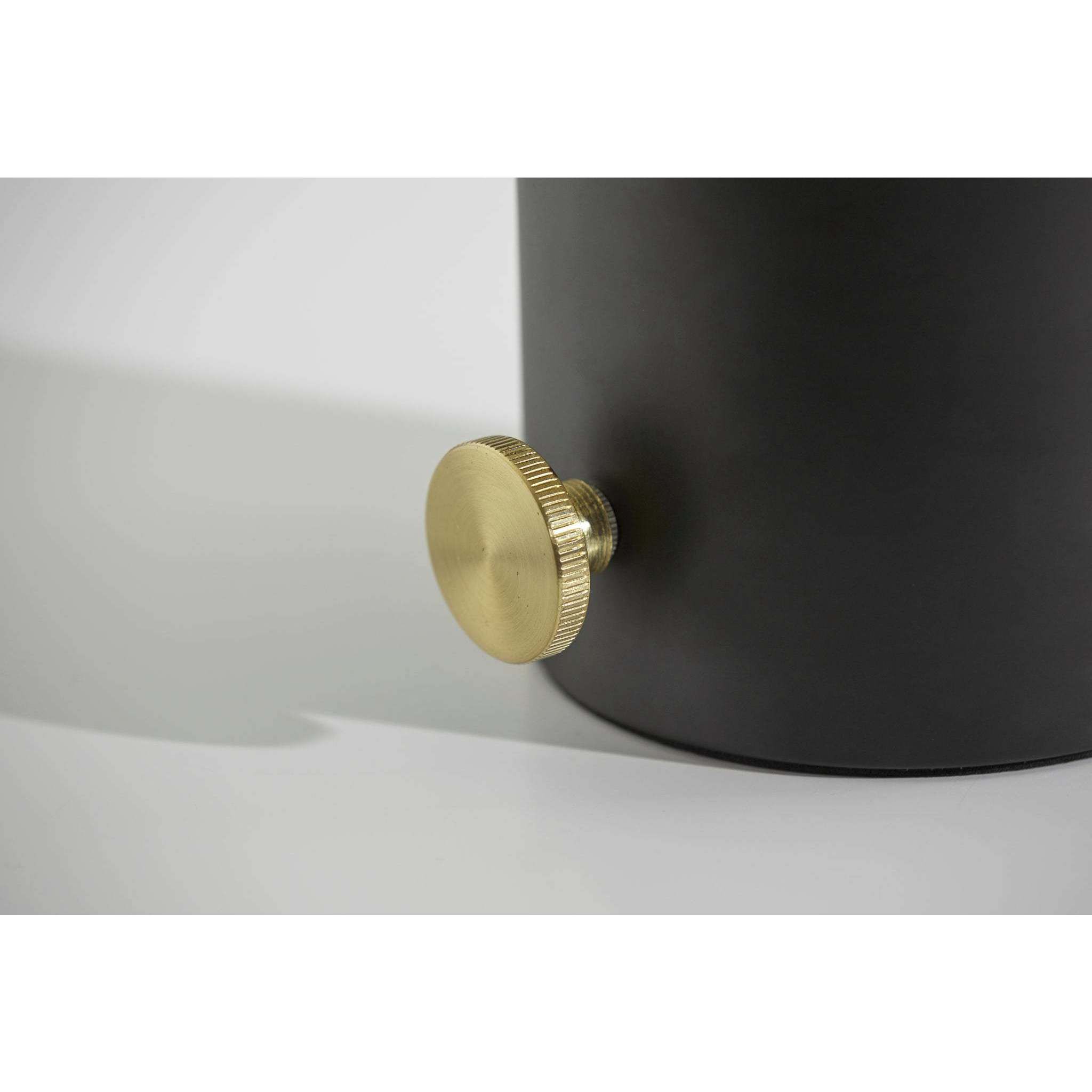 Adesso 6027 01 Lewis 12 inch 60.00 watt Matte Black with Antique Brass Accent Table Lamp Portable Light