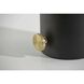 Lewis 12 inch 60.00 watt Matte Black with Antique Brass Accent Table Lamp Portable Light 