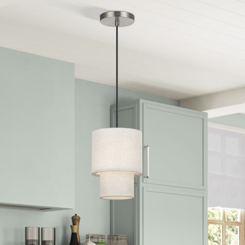Monroe 1 Light 7 inch Brushed Nickel Mini Pendant Ceiling Light