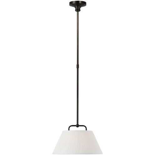 Amber Lewis Serrato LED 20 inch Bronze Hanging Shade Ceiling Light