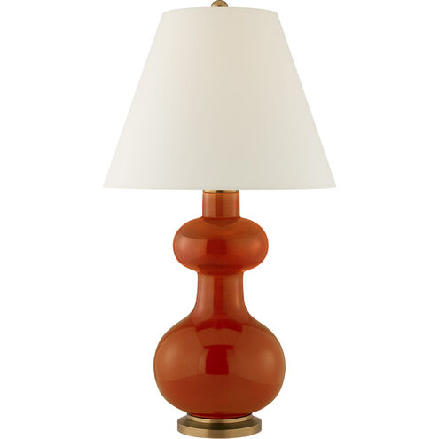 Christopher Spitzmiller Chambers 29.25 inch 100 watt Cinnabar Table Lamp Portable Light in Natural Percale, Medium