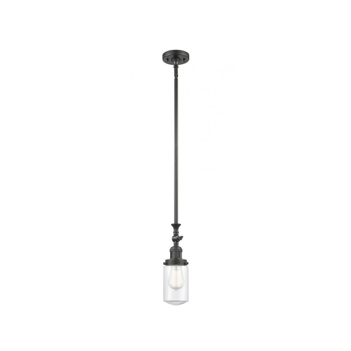 Franklin Restoration Dover 1 Light 5 inch Oil Rubbed Bronze Mini Pendant Ceiling Light in Clear Glass, Franklin Restoration