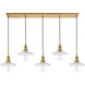 Waltz 5 Light 49 inch Brass Pendant Ceiling Light