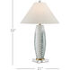 Kenita 33 inch 150 watt White and Green and Clear and Polished Brass Table Lamp Portable Light