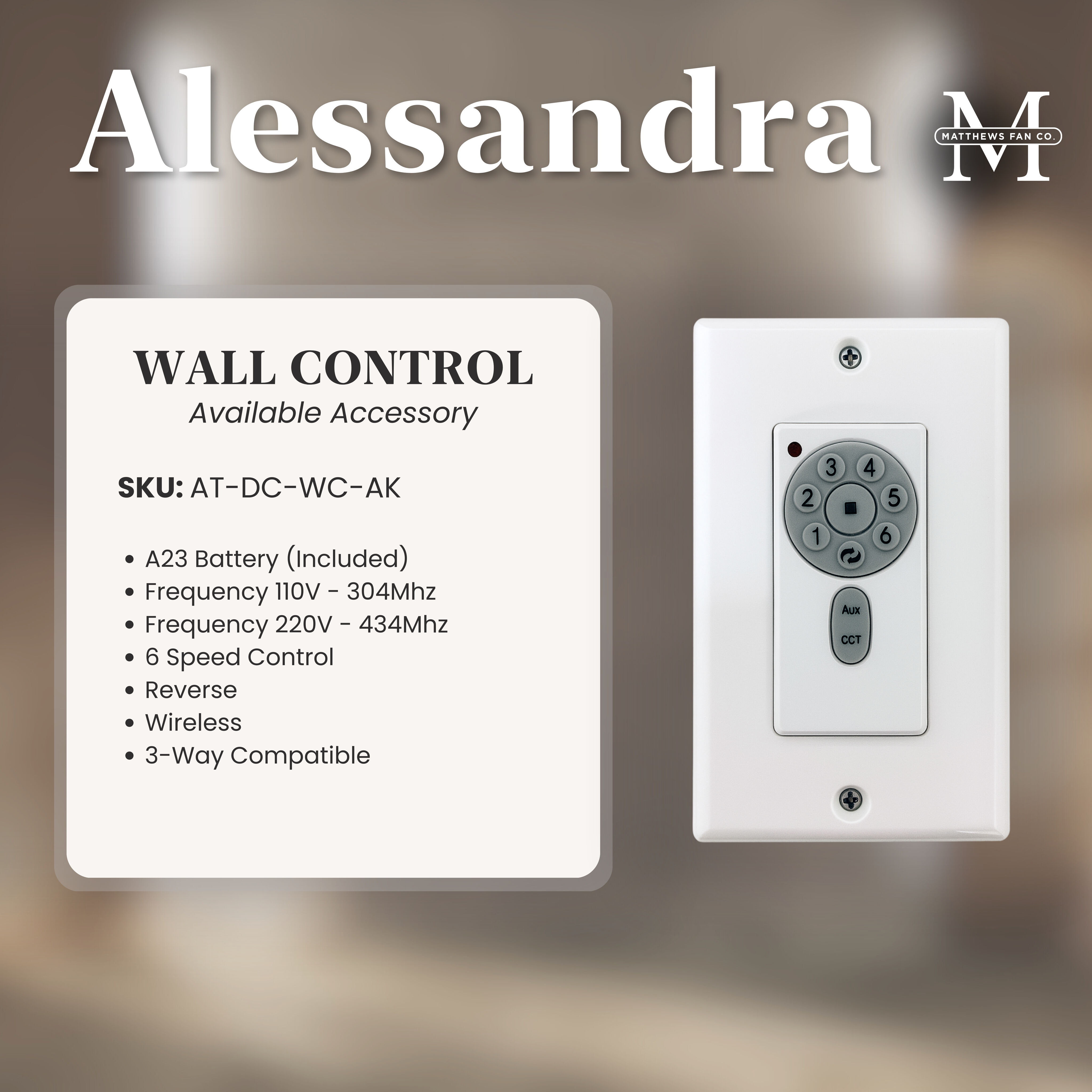 Atlas Alessandra 72 inch Brushed Brass with Walnut Tone Blades Ceiling Fan