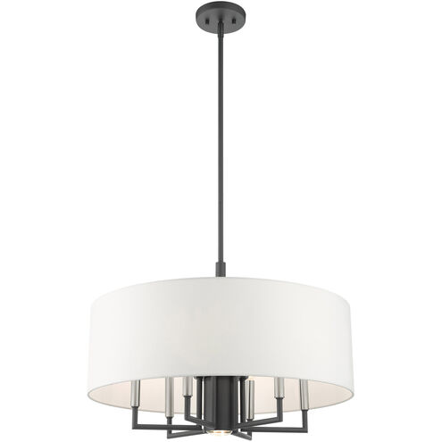 Meridian 7 Light 24 inch Scandinavian Gray Pendant Chandelier Ceiling Light
