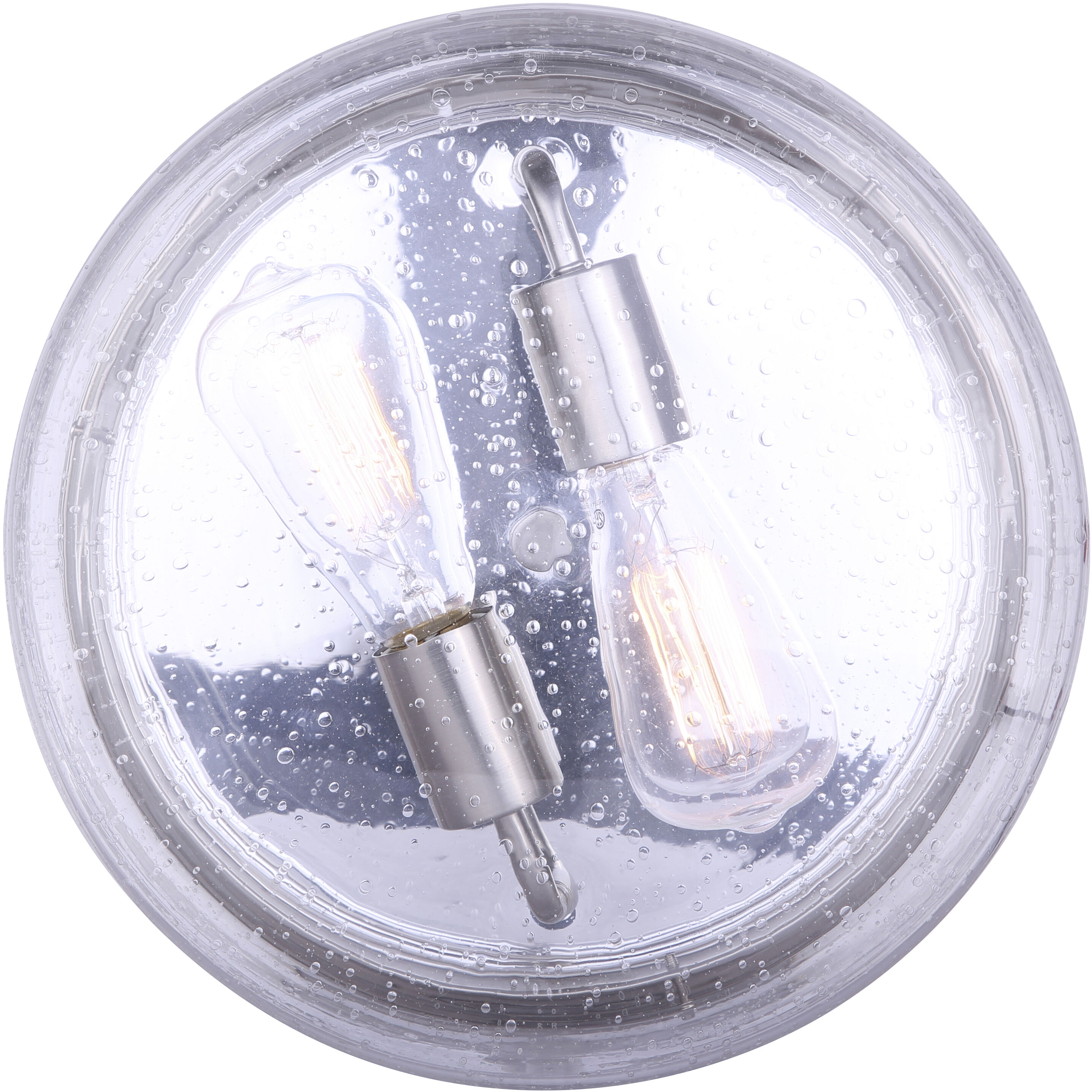 Madison 2 Light 12 inch Brushed Nickel Flush Mount Ceiling Light