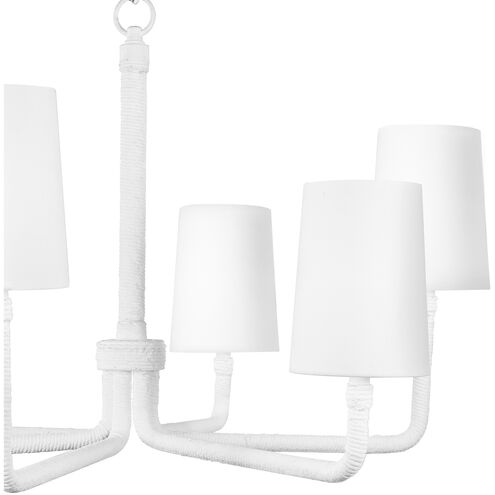 Boracay 6 Light 36.75 inch White Chandelier Ceiling Light, Small