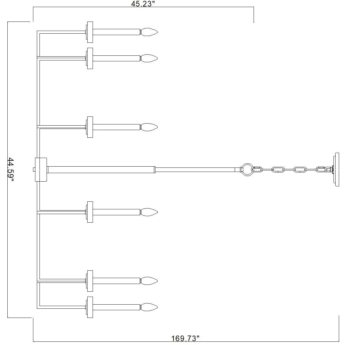 Gaultier 10 Light 44.75 inch Mondern Gold Chandelier Ceiling Light in Modern Gold