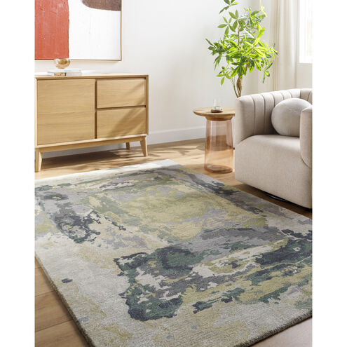 Kavita 120 X 96 inch Ash / Sage / Light Silver Handmade Rug in 8 x 10