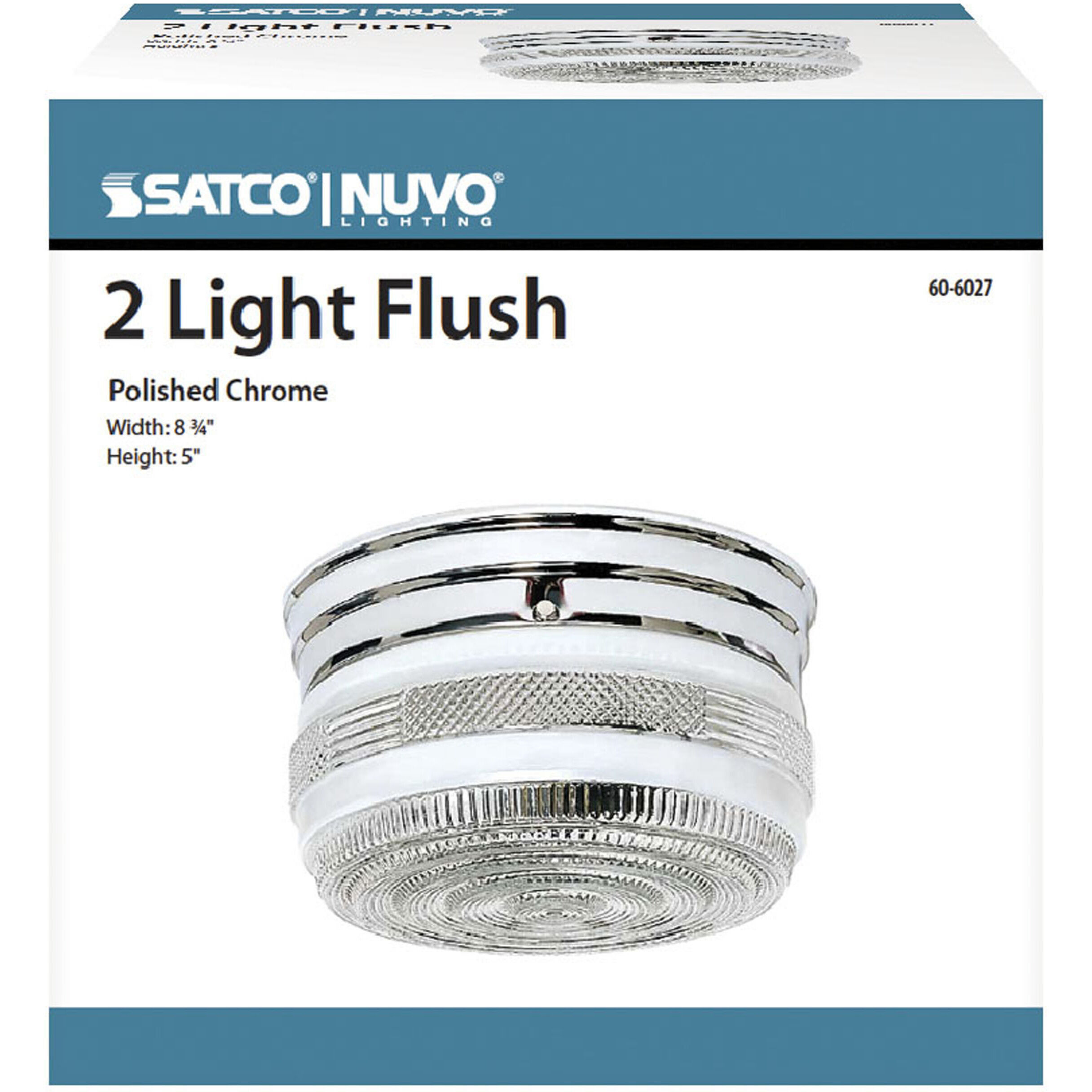 Brentwood 2 Light 8 inch Polished Chrome Flush Mount Ceiling Light