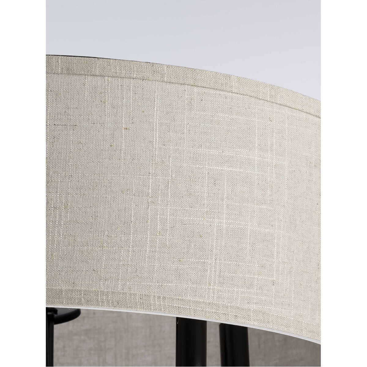 Drum Shade 5 Light 22 inch Matte Black Chandelier Ceiling Light