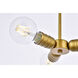 Reyes 3 Light 7.5 inch Brass Pendant Ceiling Light
