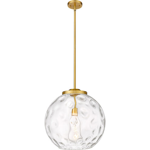Ballston Athens Water Glass 1 Light 16 inch Satin Gold Pendant Ceiling Light