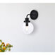 Hanson 1 Light 9 inch Black Bath Sconce Wall Light