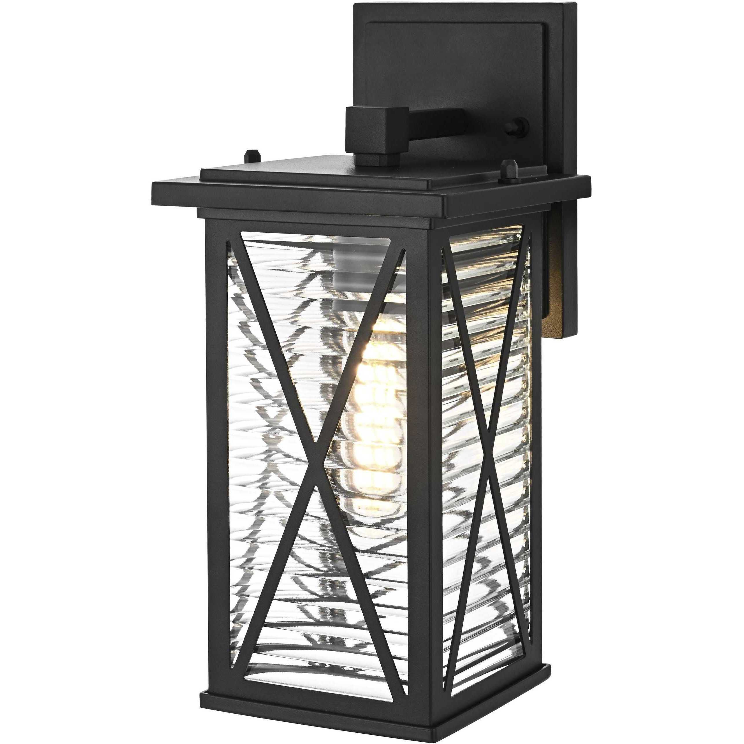 Jada 1 Light 12 inch Black Outdoor Wall Sconce