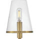 Marten 3 Light 25 inch Heritage Brass Bath Light Wall Light