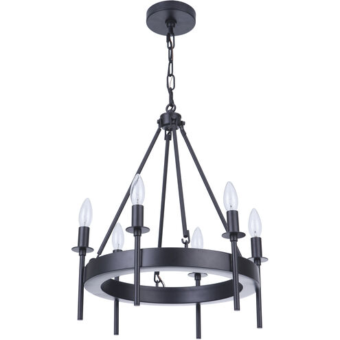 Larrson 6 Light 18 inch Flat Black Chandelier Ceiling Light