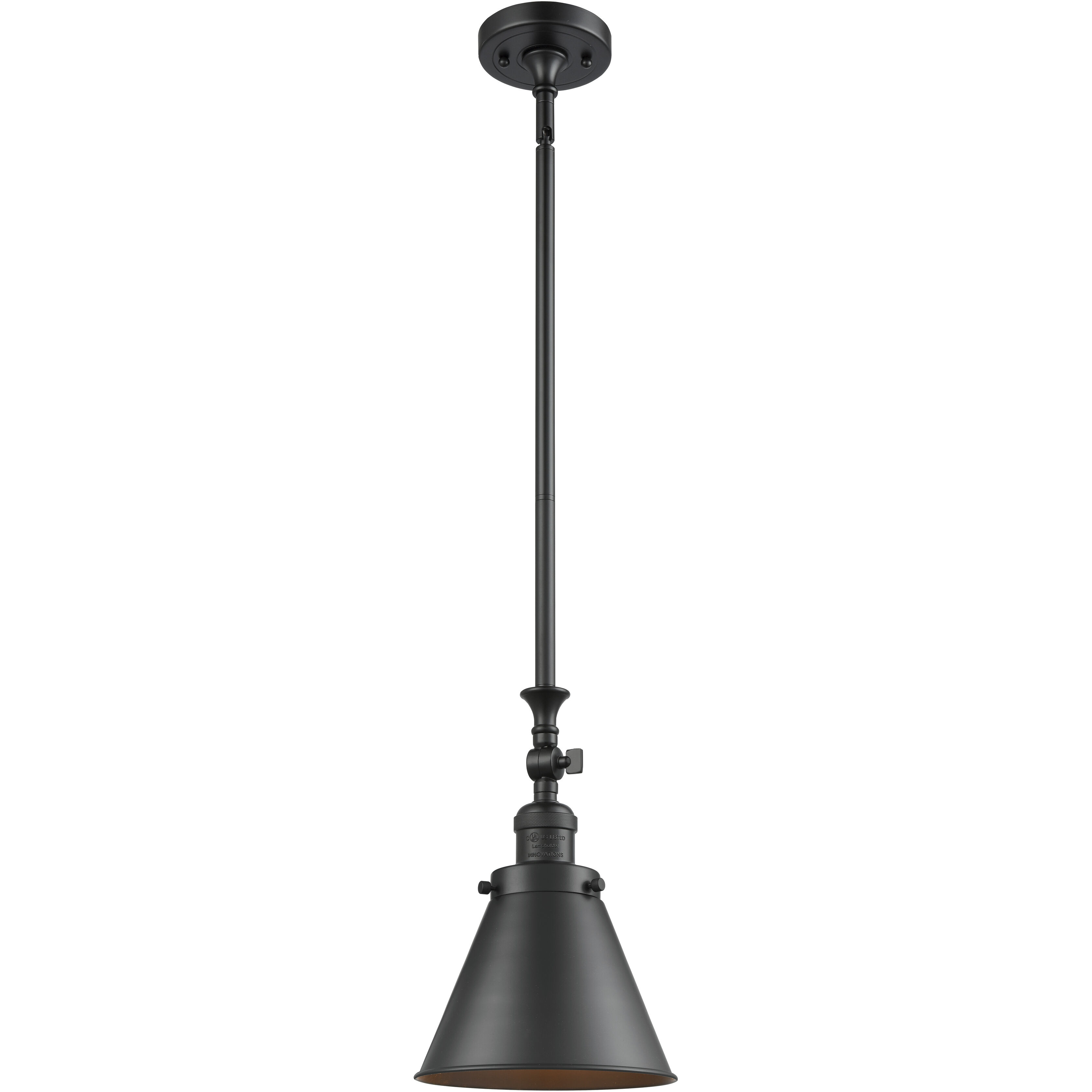 Franklin Restoration Appalachian LED 8 inch Matte Black Mini Pendant Ceiling Light, Franklin Restoration