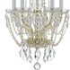 Traditional Crystal 5 Light 14 inch Polished Brass Mini Chandelier Ceiling Light in Clear Hand Cut