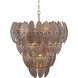 Marclaire 15 Light 32.75 inch Legacy Brass Pendant Ceiling Light in Brown Textured Handmade Glass